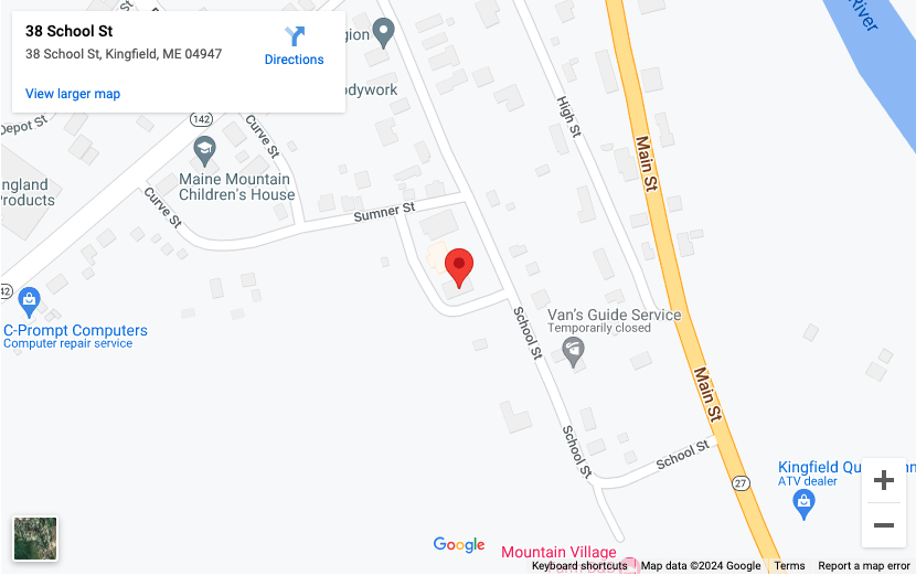 Town Of Kingfield Google Map 
